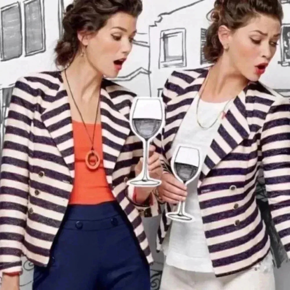 Cabi Love Carol Collection Nautical Cruise Striped Blazer NEW WITH TAG - Picture 3 of 5